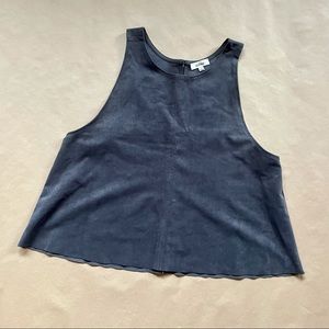 Aritzia Wilfred gray suede tank